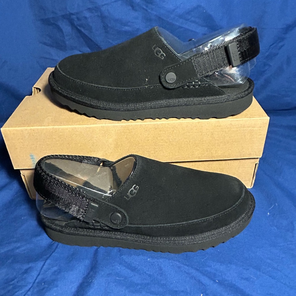 UGG- GOLDENSTAR CLOG, BLK, 4 kids sw
